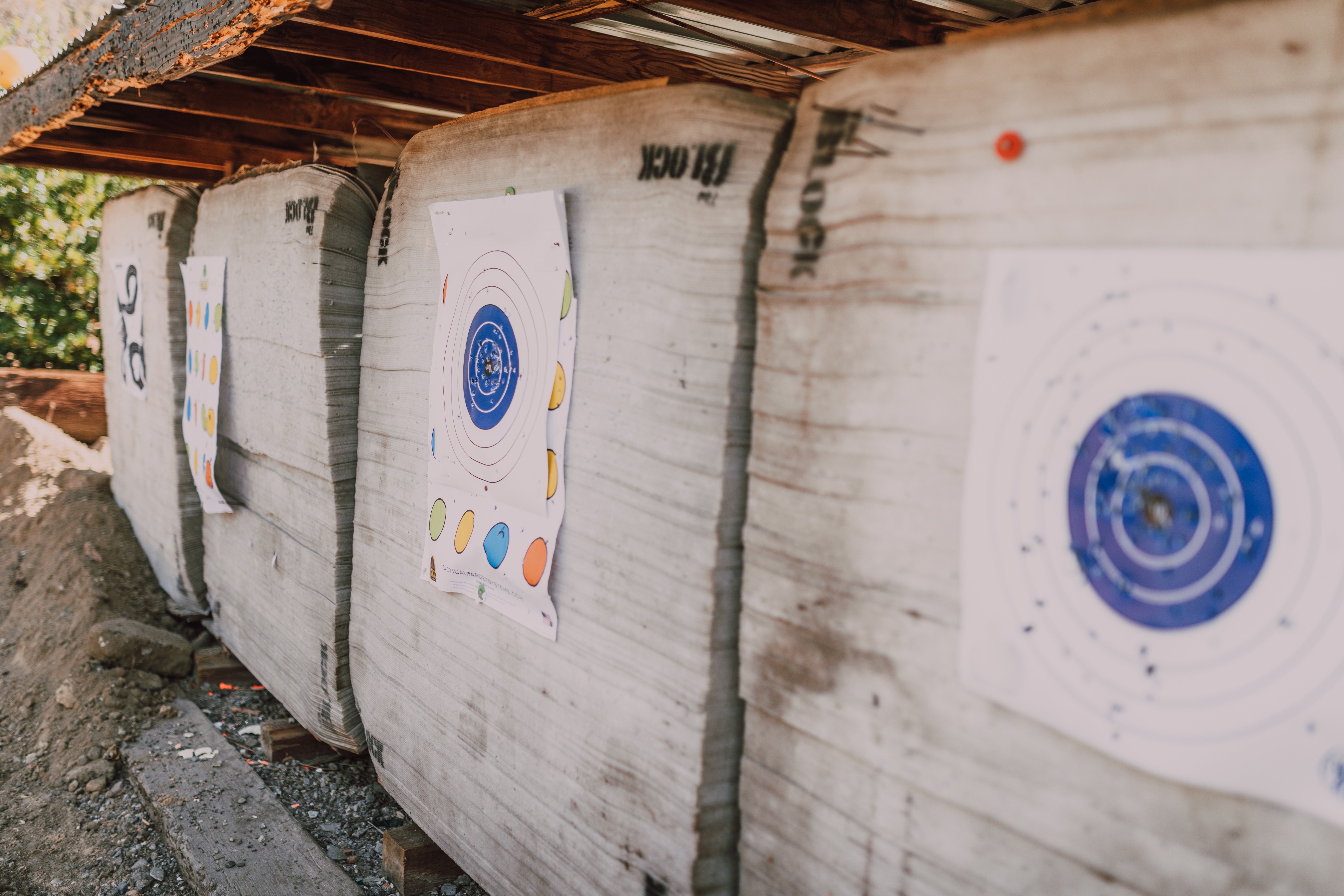 Outdoor archery target range